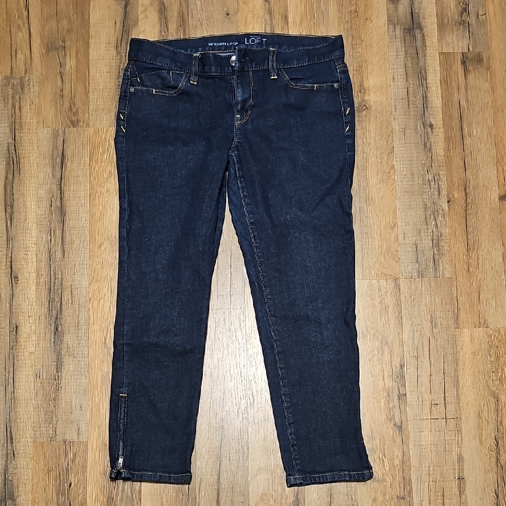 Ann Taylor Loft Jeans With Zip Bottoms Size 8